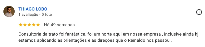 Depoimento de Thiago Lobo: “Consultoria da trato foi fantástica, foi um norte aqui em nossa empresa, inclusive ainda hj estamos aplicando as orientações e as direções que o Reinaldo nos passou.”